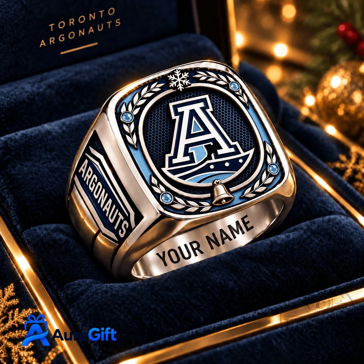 Toronto Argonauts Canadian Football League Personalized Christmas Championship Ring