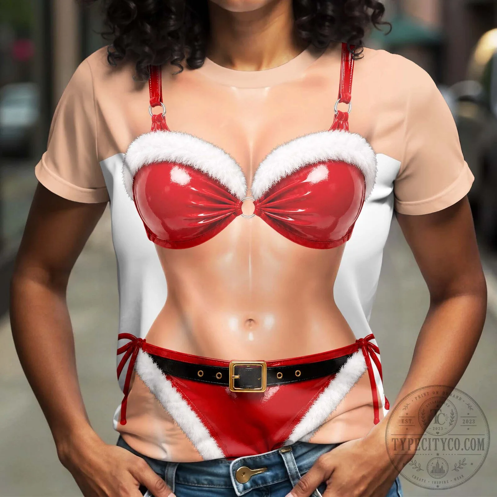 Funny Christmas Bikini Body Costume All Over Print T-Shirt 20 Funny Christmas Bikini Body Costume All Over Print T-Shirt