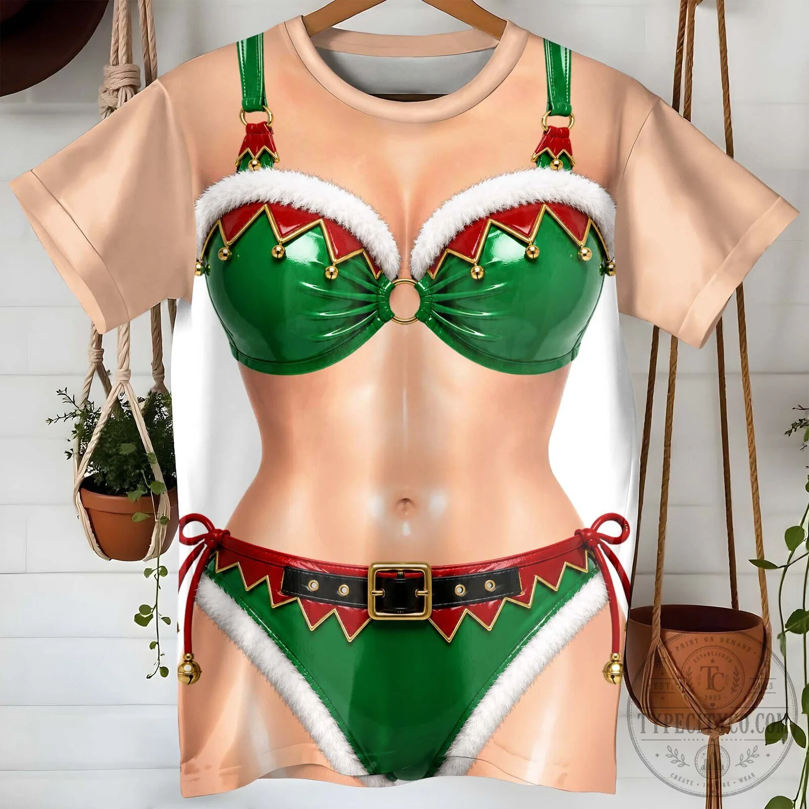 Funny Christmas Bikini Body Costume All Over Print T-Shirt 21 Funny Christmas Bikini Body Costume All Over Print T-Shirt