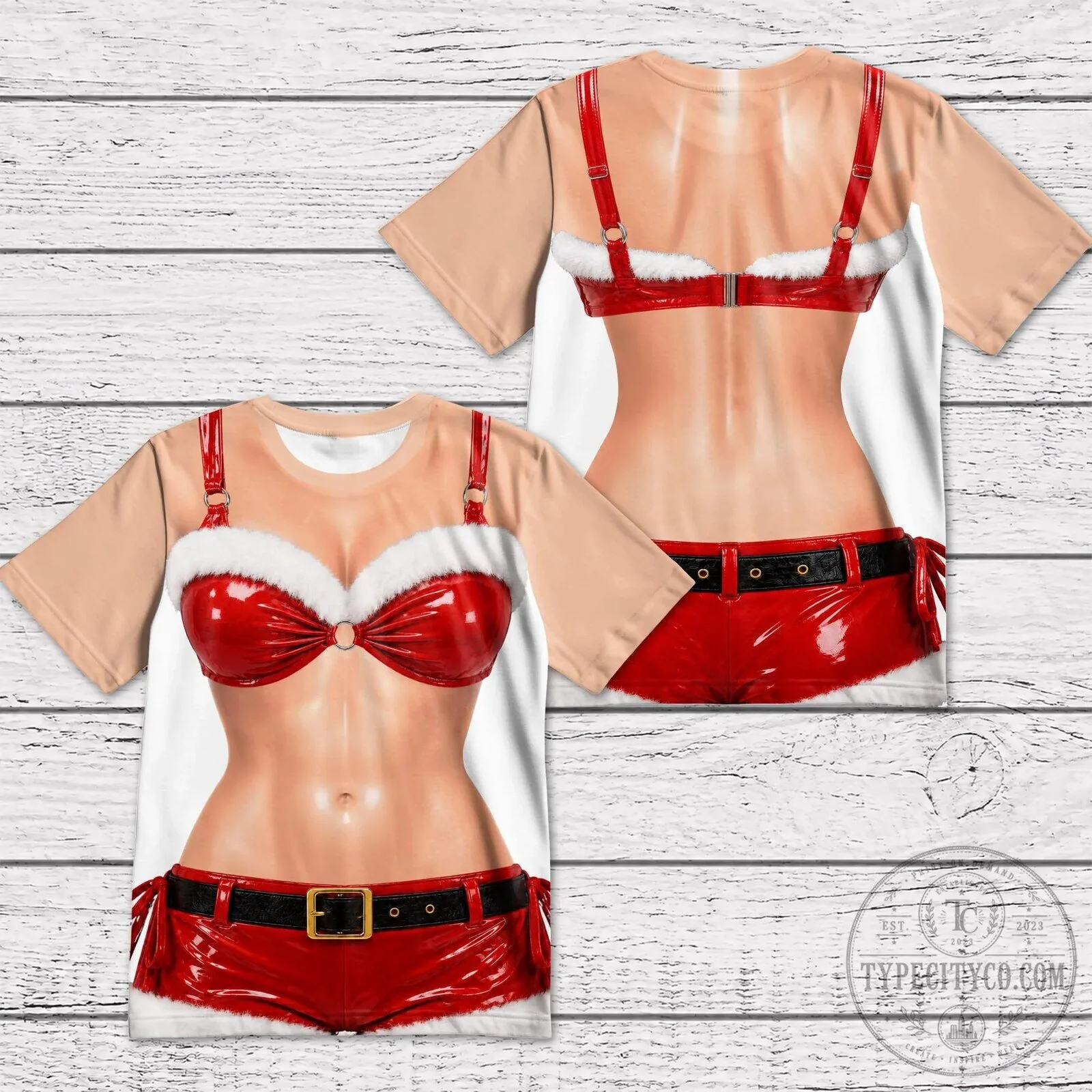 Funny Christmas Bikini Body Costume All Over Print T-Shirt 25 Funny Christmas Bikini Body Costume All Over Print T-Shirt