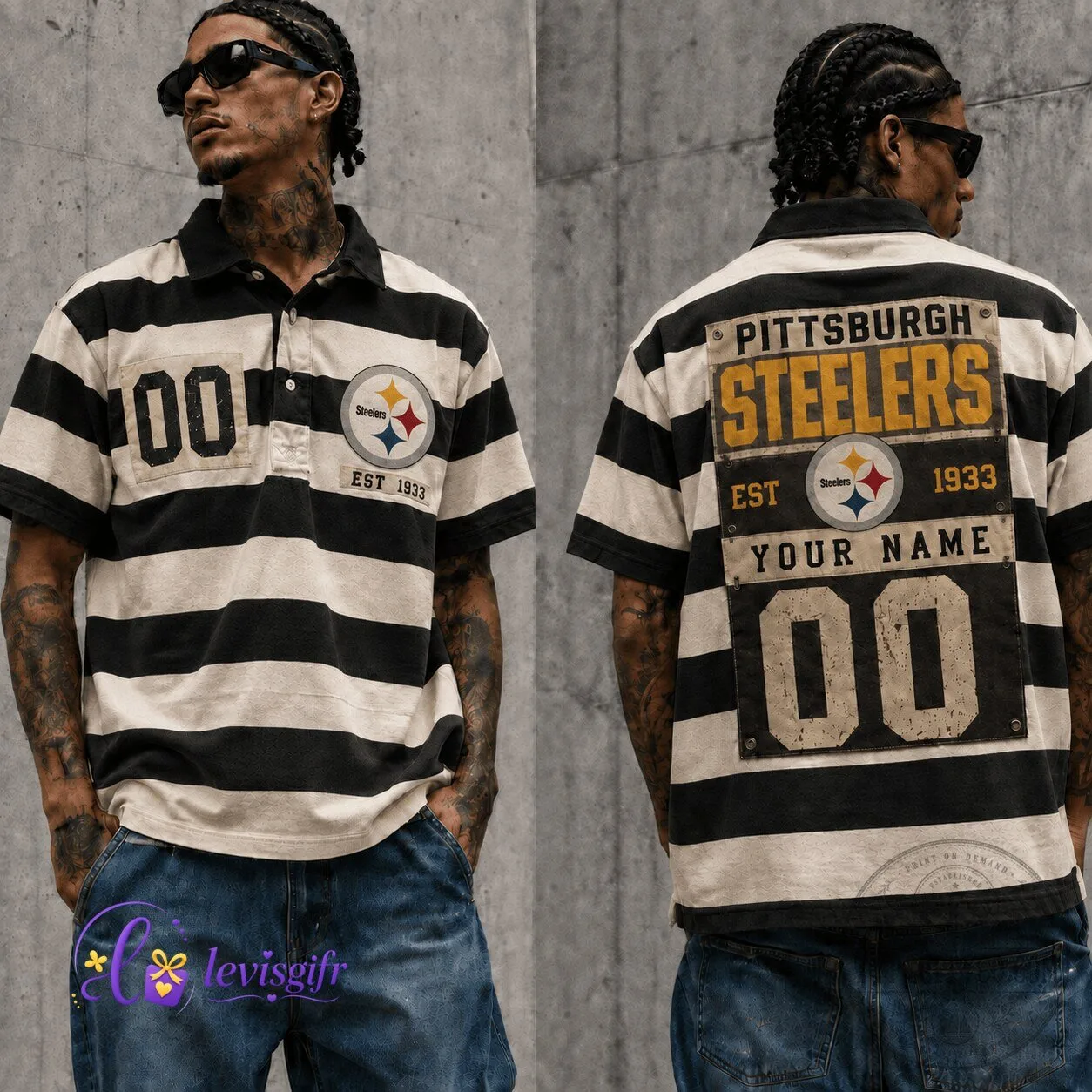 Pittsburgh Steelers Football Team Personalized Polo Shirt