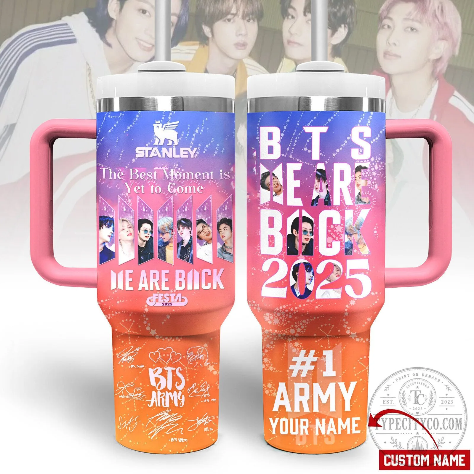 BTS The Best Moment is Yet to Come Stanley Tumbler with Handle