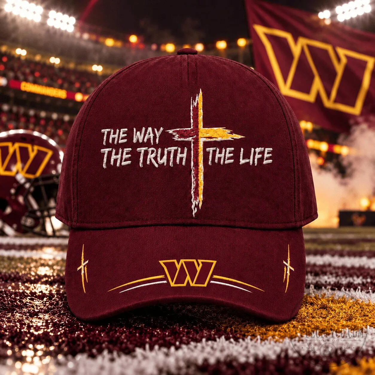 Washington Commanders The Way The Truth The Life Christian Faith Cap Hat