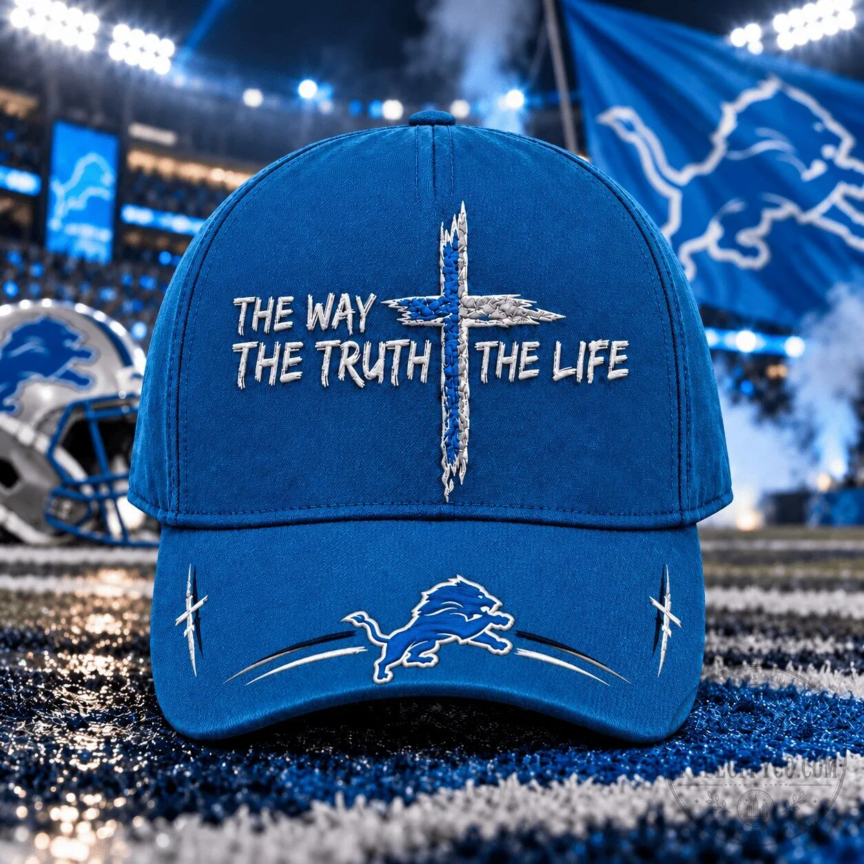 Detroit Lions The Way The Truth The Life Faith Cap Hat