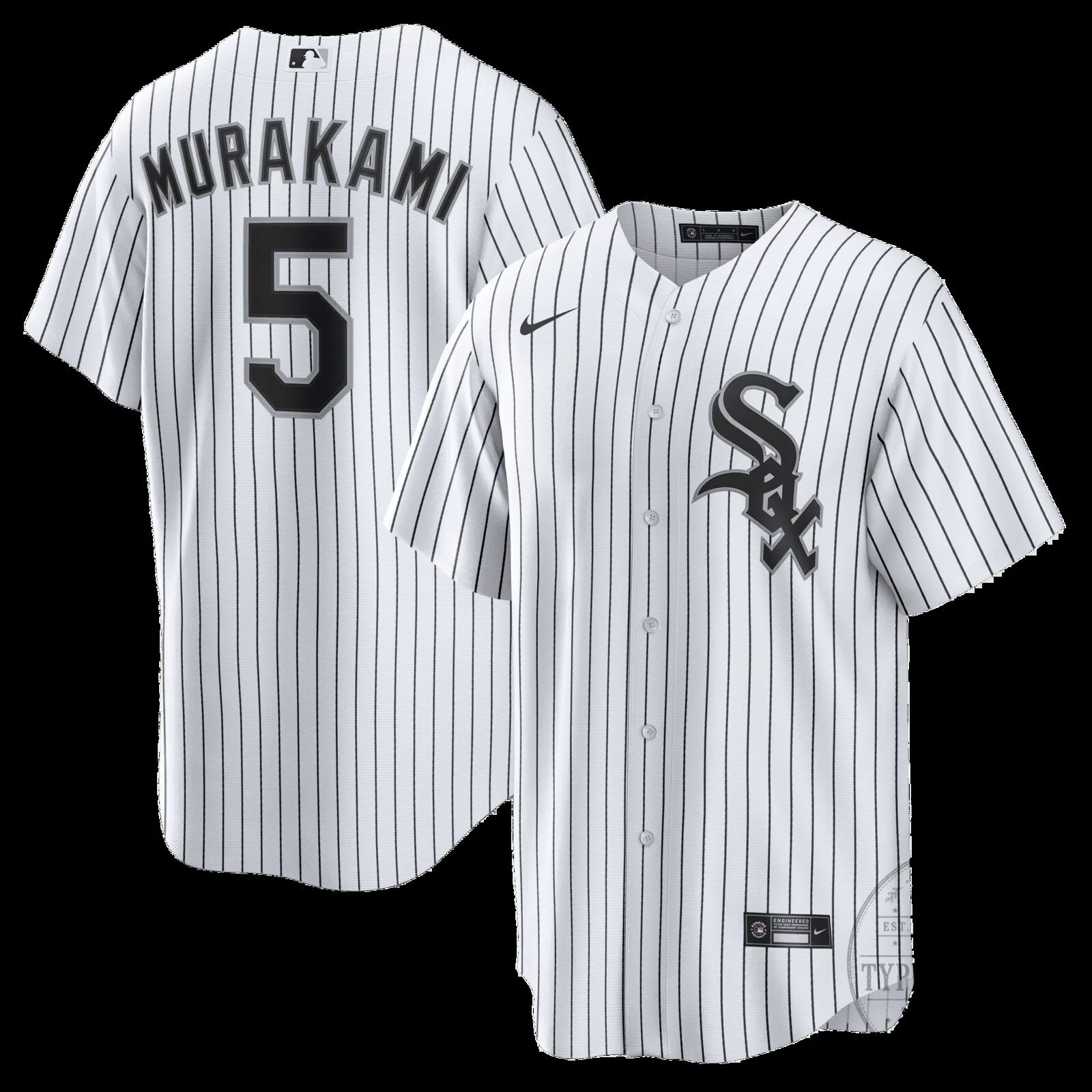 Munetaka Murakami Chicago White Sox Baseball Jersey Number 5 Pinstripe