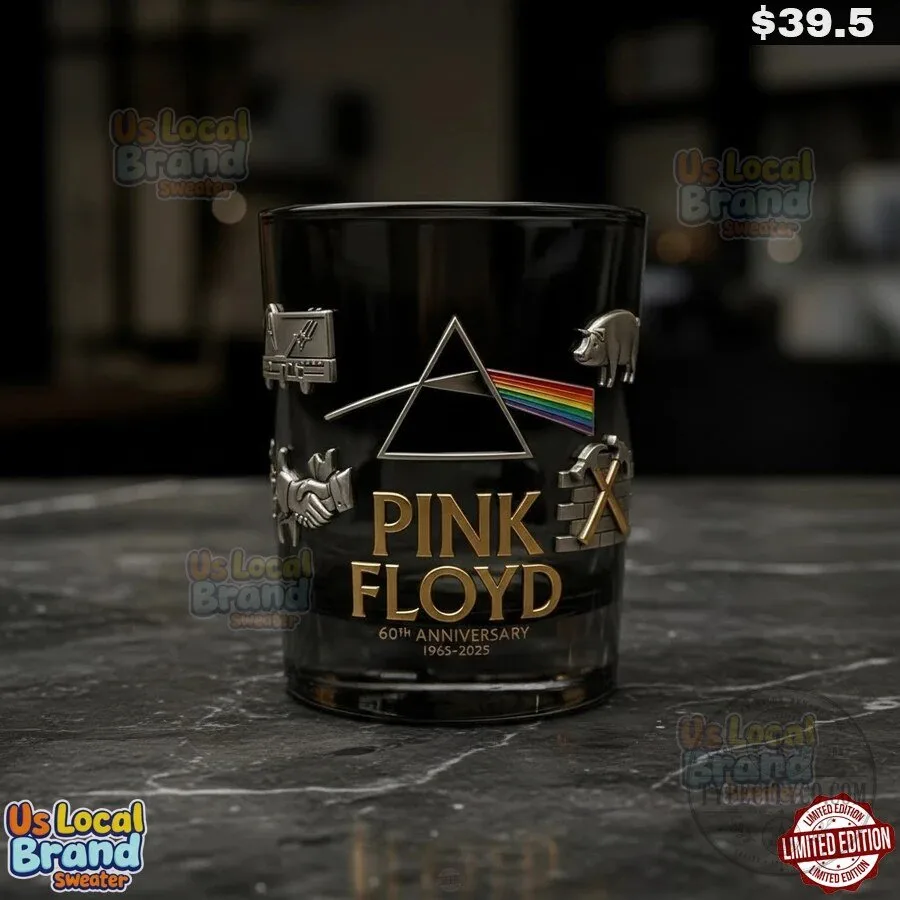 Pink Floyd 60th Anniversary Dark Side of the Moon Whiskey Glass