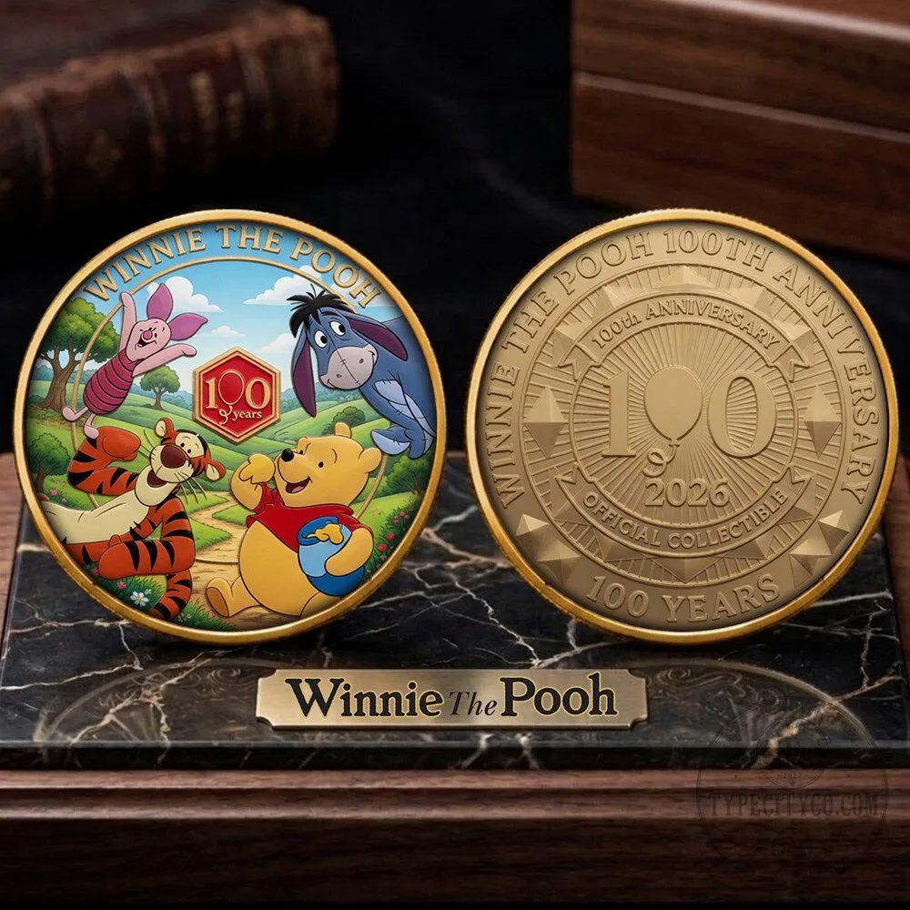 Winnie The Pooh 100th Anniversary 2026 Official Collectible Commemorative Coin