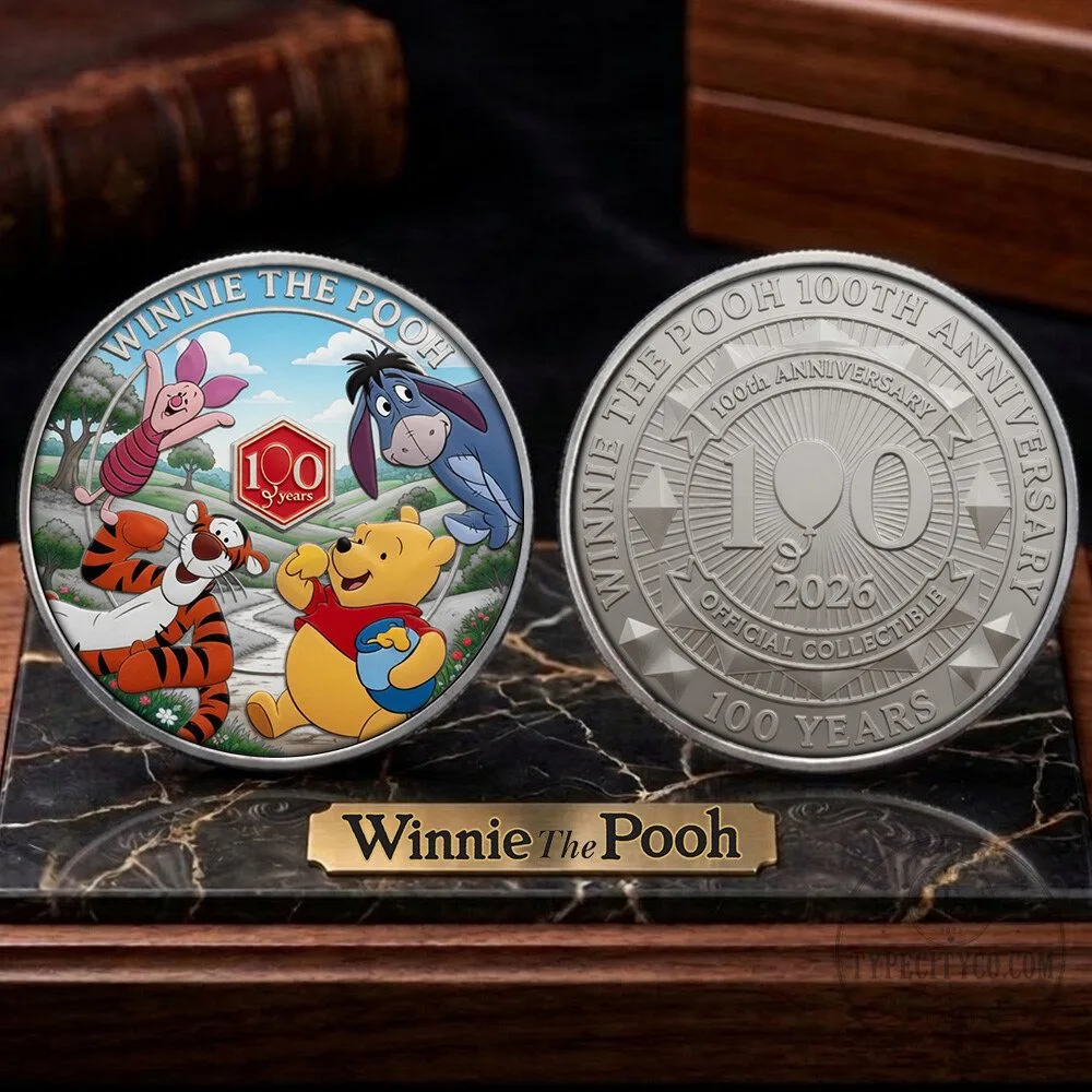 Winnie The Pooh 100th Anniversary 2026 Official Collectible Commemorative Coin 6 Winnie The Pooh 100th Anniversary 2026 Official Collectible Commemorative Coin