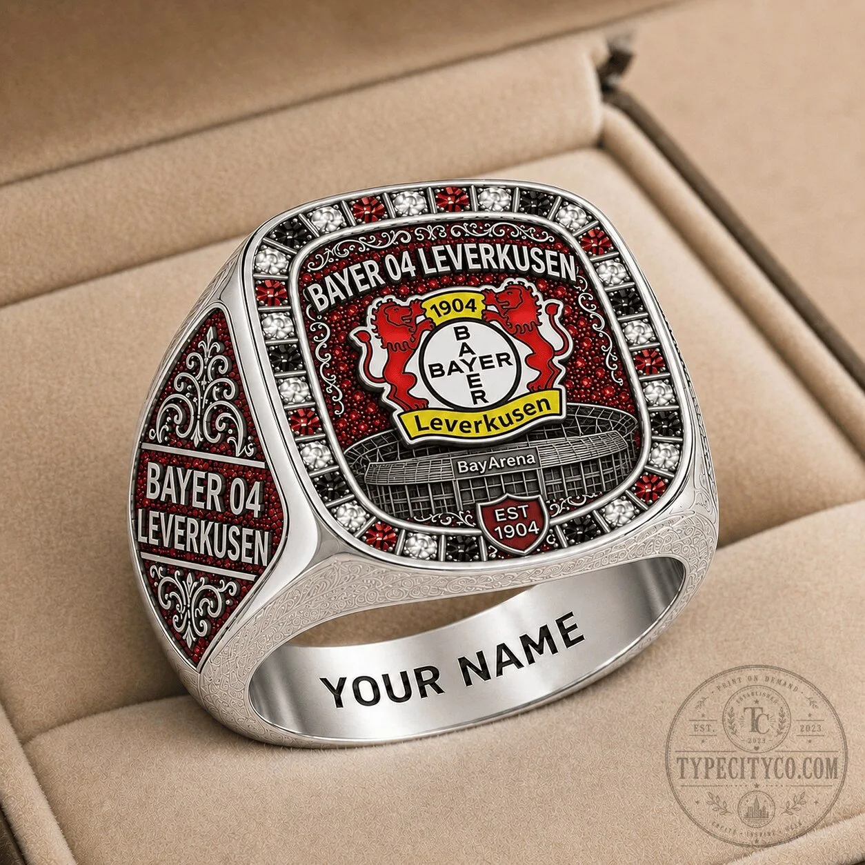 Bayer 04 Leverkusen Bundesliga Football Club Custom Name Fan Ring