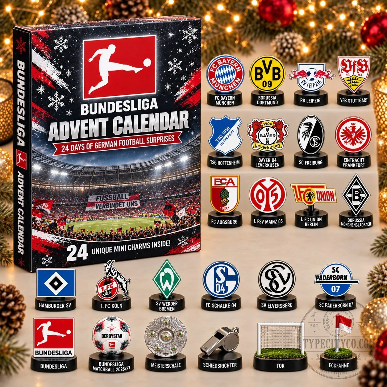 Bundesliga German Football League Advent Calendar with 24 Mini Charms