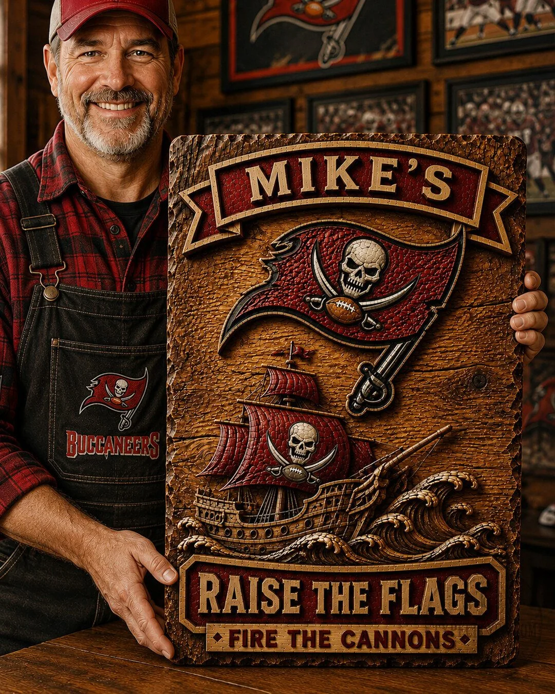 Tampa Bay Buccaneers Pirate Ship Wood Carved Wall Art Plaque 7 Tampa Bay Buccaneers Pirate Ship Wood Carved Wall Art Plaque