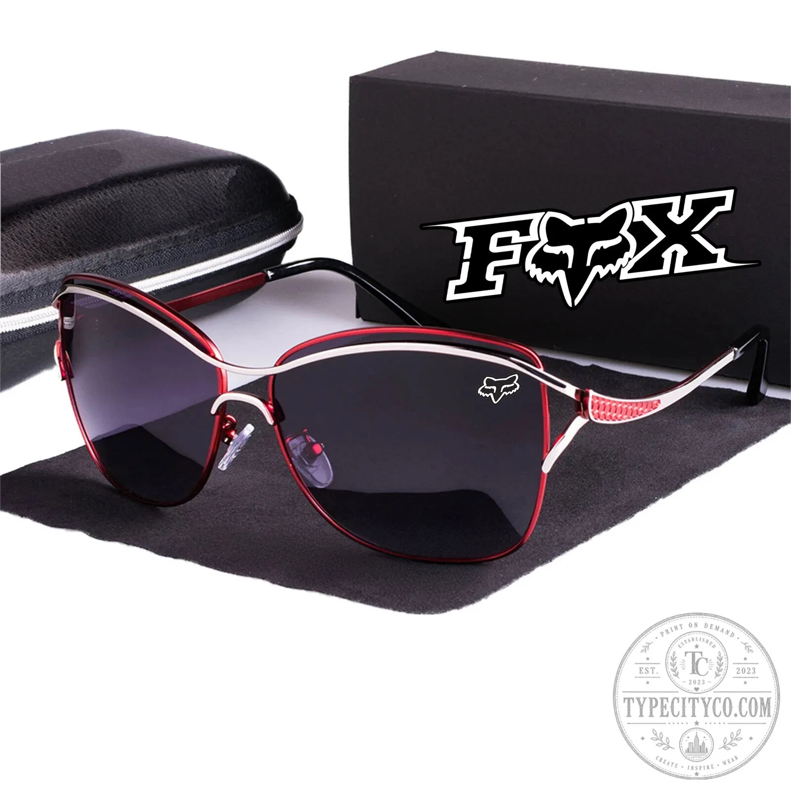 Fox Racing Purple Polarized Fashion Sunglasses with Case 10 Fox Racing Purple Polarized Fashion Sunglasses with Case
