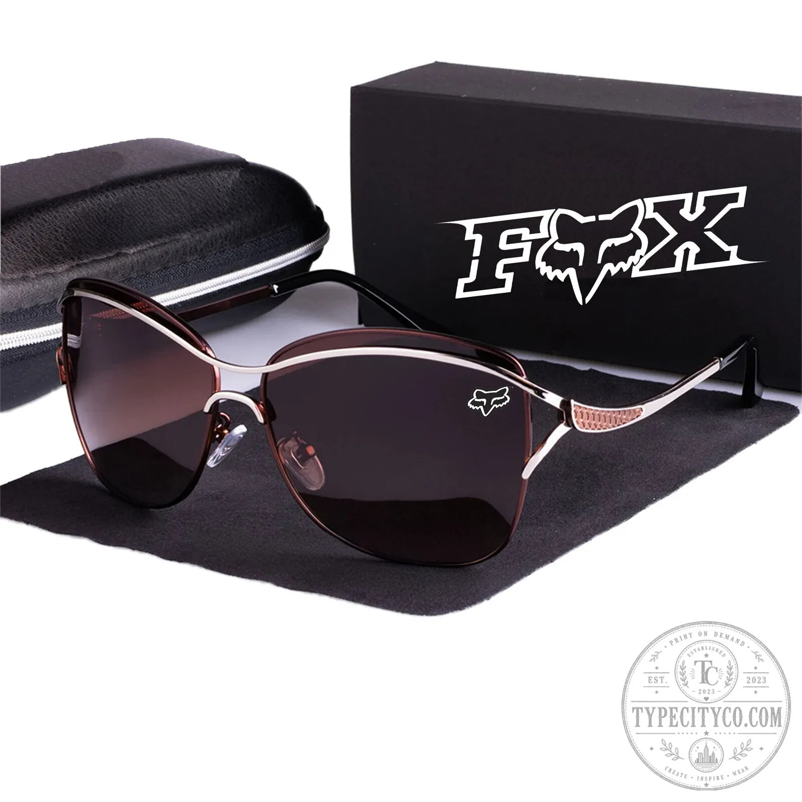 Fox Racing Purple Polarized Fashion Sunglasses with Case 12 Fox Racing Purple Polarized Fashion Sunglasses with Case