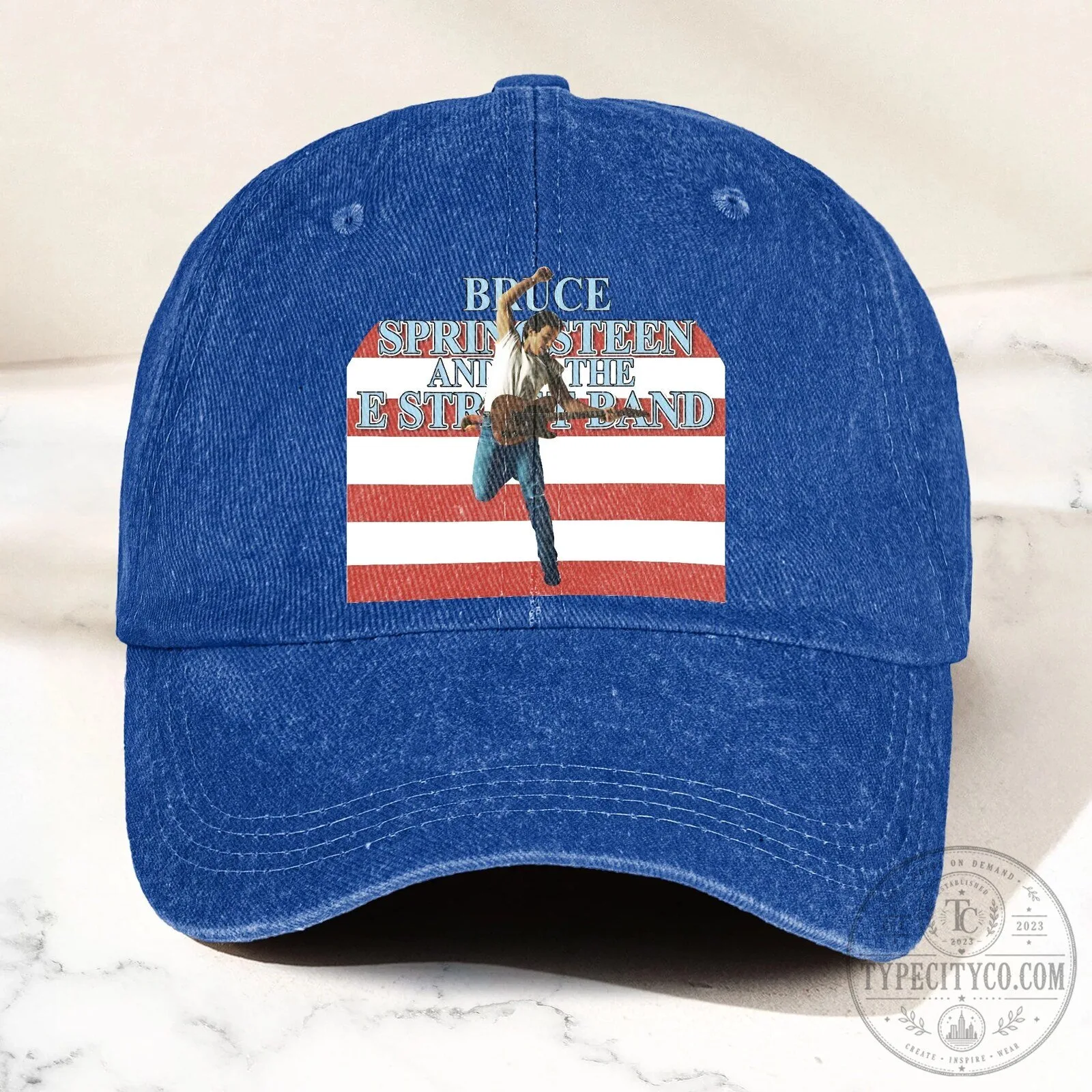 Denim Hat Cap featuring Bruce Springsteen & The E Street Band 15 Denim Hat Cap featuring Bruce Springsteen & The E Street Band