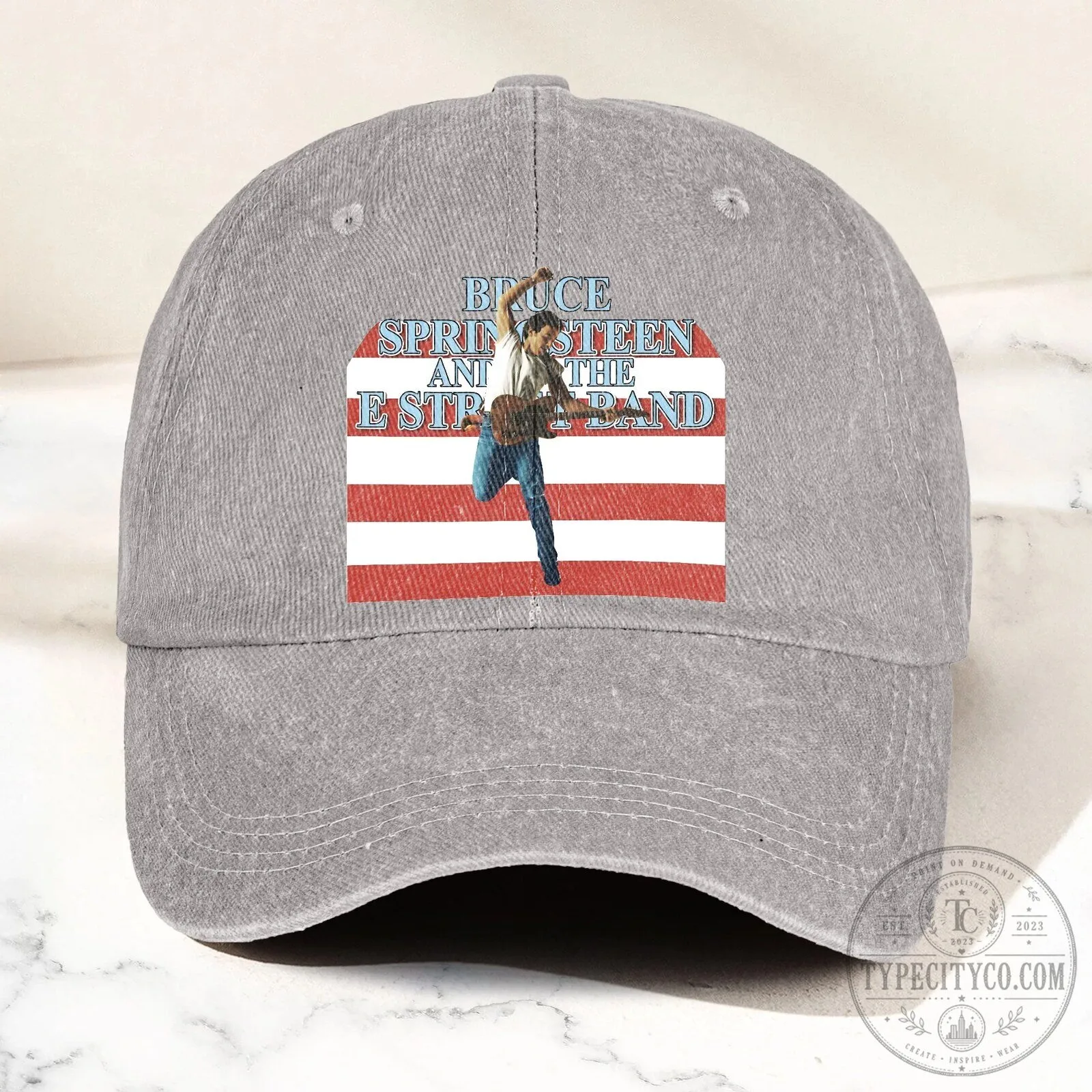 Denim Hat Cap featuring Bruce Springsteen & The E Street Band 18 Denim Hat Cap featuring Bruce Springsteen & The E Street Band