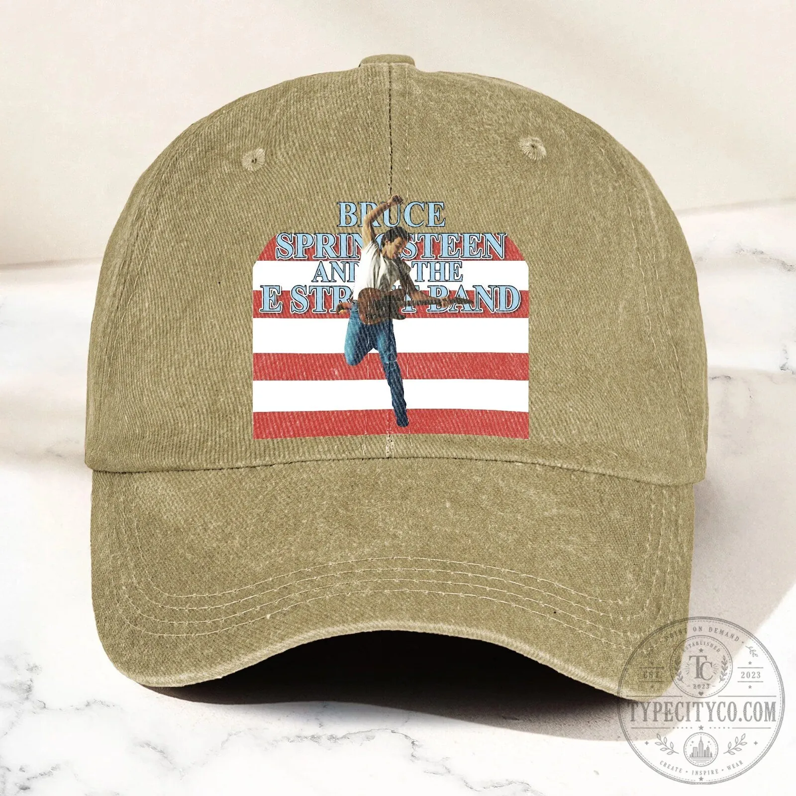 Denim Hat Cap featuring Bruce Springsteen & The E Street Band 19 Denim Hat Cap featuring Bruce Springsteen & The E Street Band