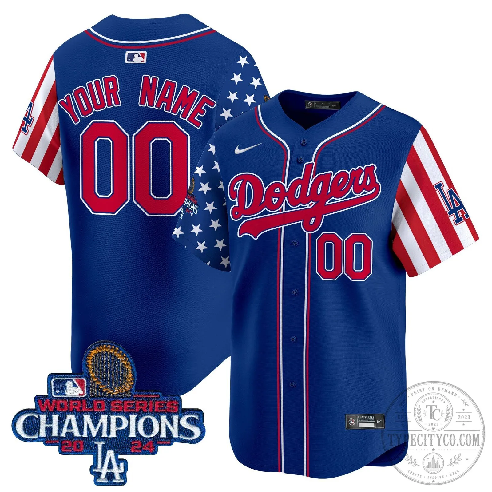 Dodgers 2024 World Series Champions Baseball Jersey 9 Dodgers 2024 World Series Champions Baseball Jersey