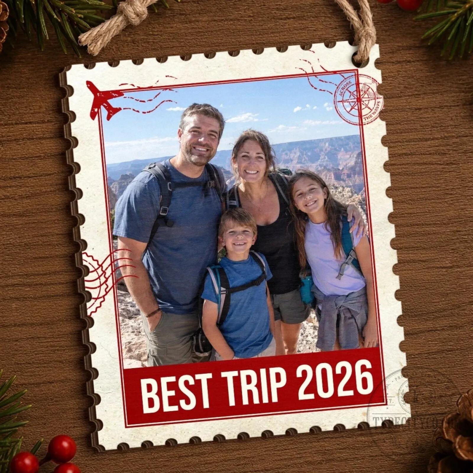 Personalized Family Travel Photo Christmas Tree Ornament 13 Personalized Family Travel Photo Christmas Tree Ornament