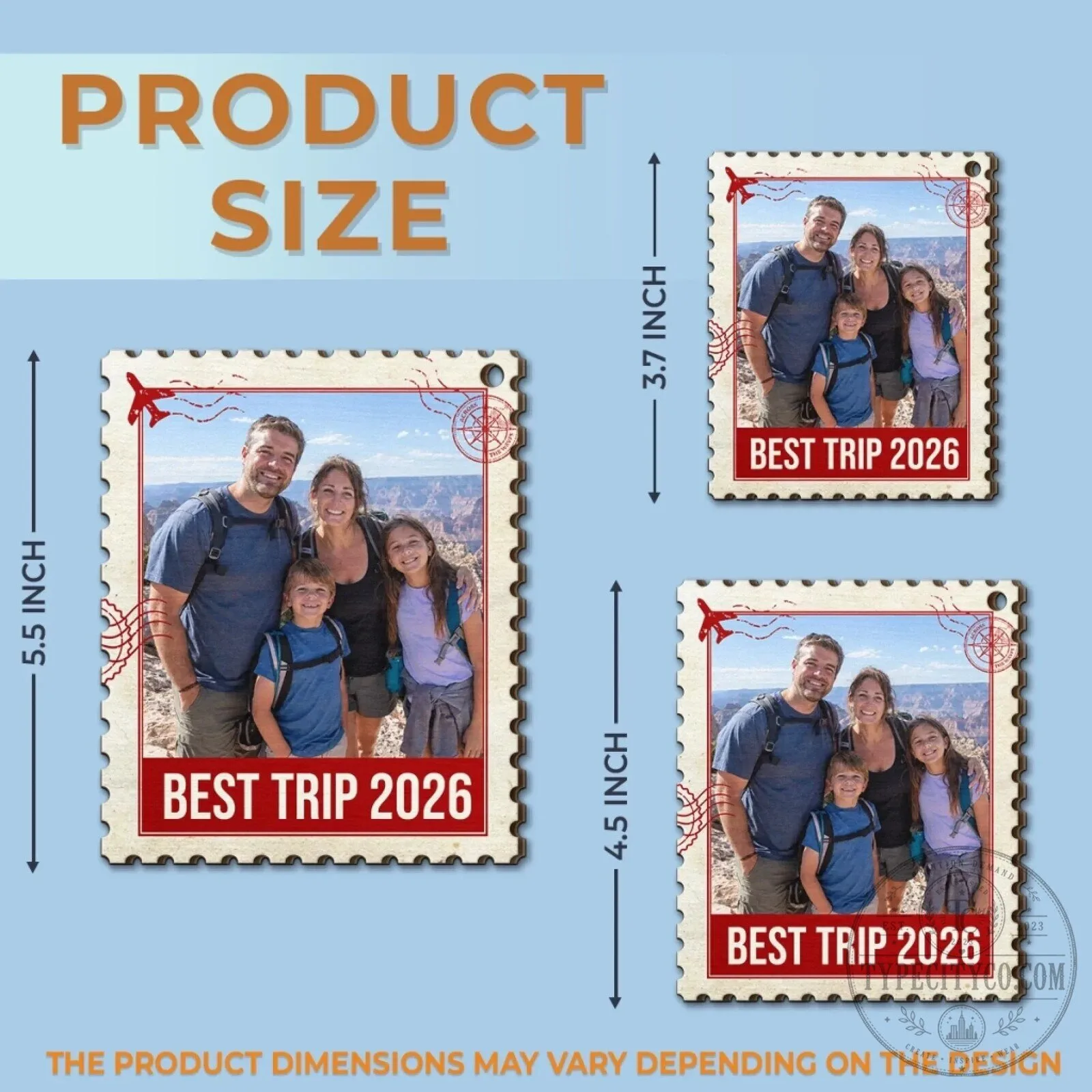 Personalized Family Travel Photo Christmas Tree Ornament 14 Personalized Family Travel Photo Christmas Tree Ornament