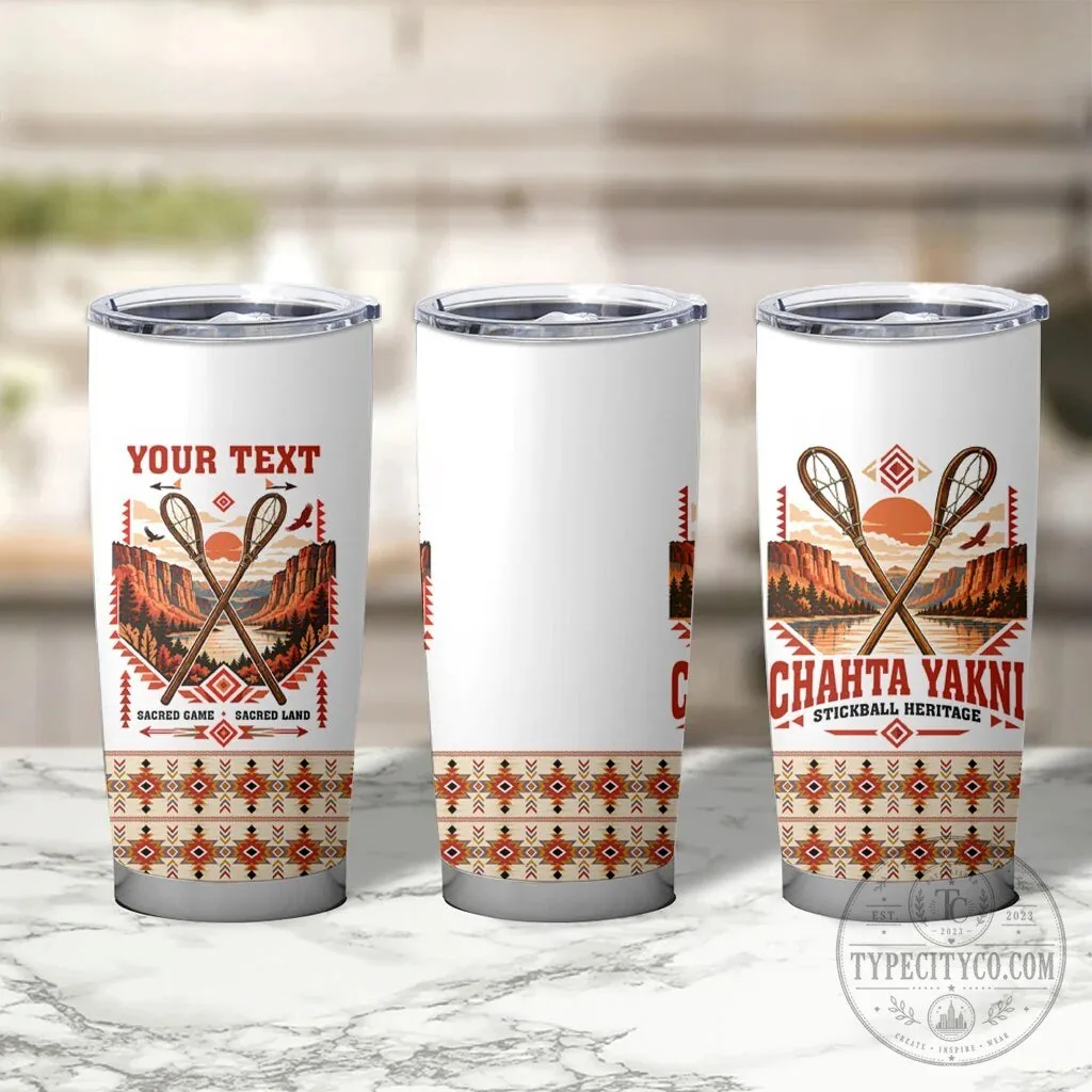 Chahta Yakni Stickball Heritage Native American Tribal Landscape Tumbler 12 Chahta Yakni Stickball Heritage Native American Tribal Landscape Tumbler