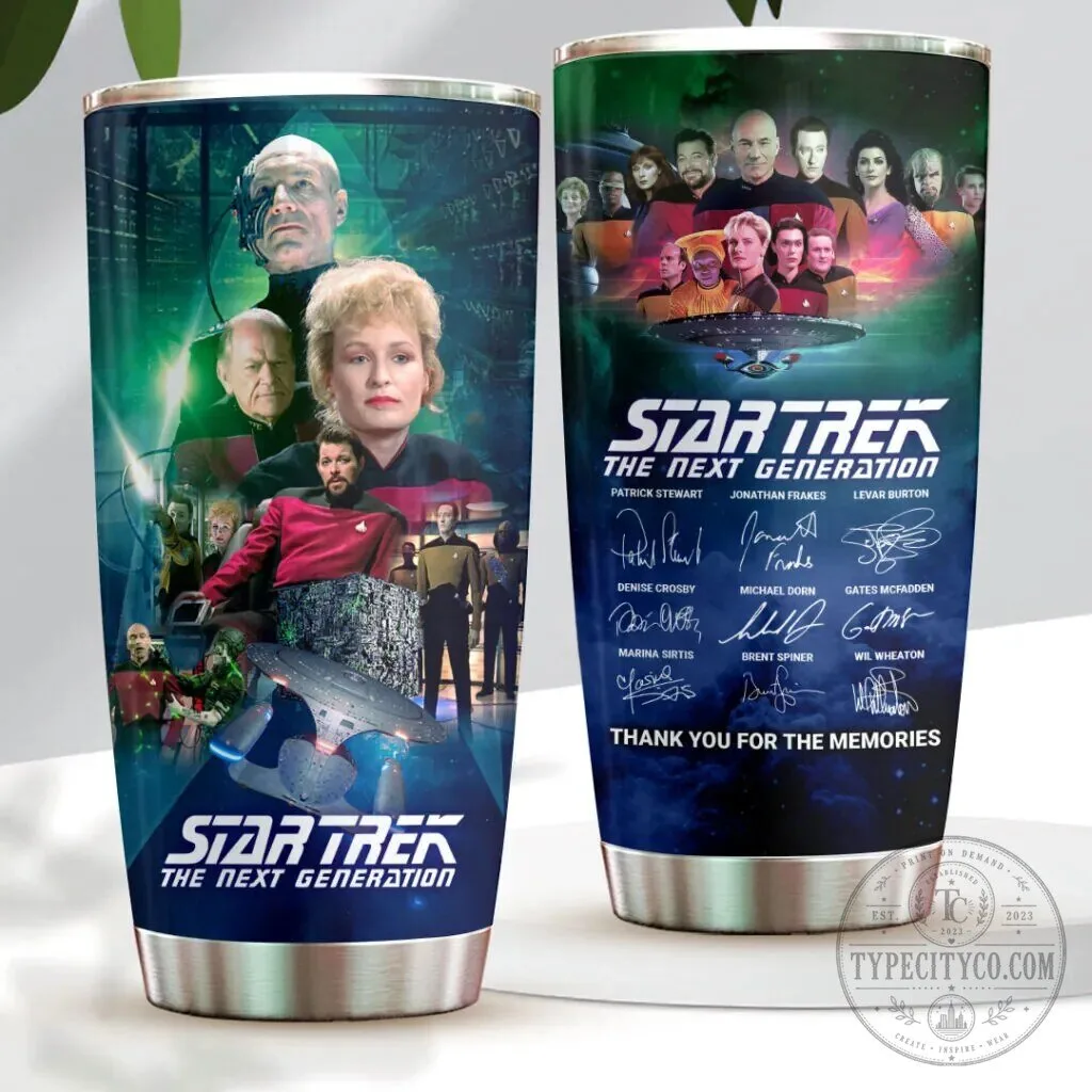 Star Trek The Next Generation Cast Signatures Thank You For The Memories Tumbler 5 Star Trek The Next Generation Cast Signatures Thank You For The Memories Tumbler