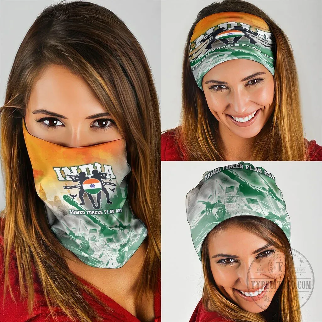 India Armed Forces Flag Day Military Indian Flag Silhouette Neck Gaiter Bandana 8 India Armed Forces Flag Day Military Indian Flag Silhouette Neck Gaiter Bandana