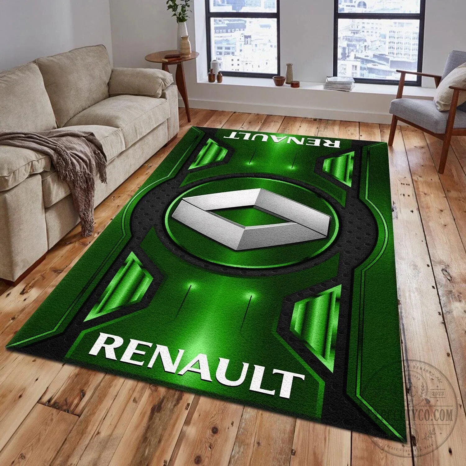 Renault Logo Blue Geometric Pattern Car Brand Area Rug 13 Renault Logo Blue Geometric Pattern Car Brand Area Rug