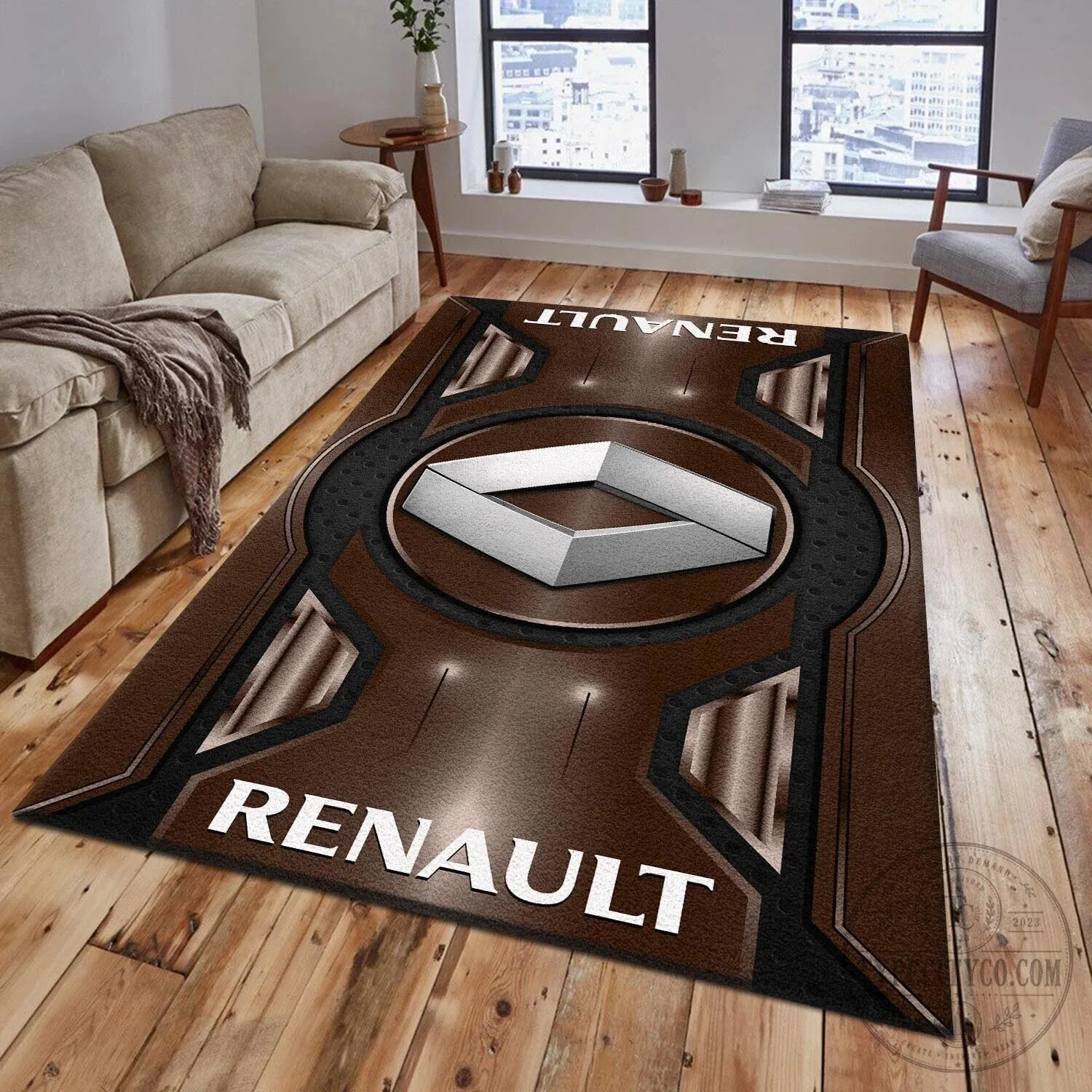 Renault Logo Blue Geometric Pattern Car Brand Area Rug 15 Renault Logo Blue Geometric Pattern Car Brand Area Rug