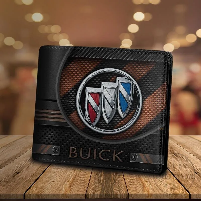 Buick Logo Blue Carbon Fiber Pattern Bifold Wallet for Men 11 Buick Logo Blue Carbon Fiber Pattern Bifold Wallet for Men
