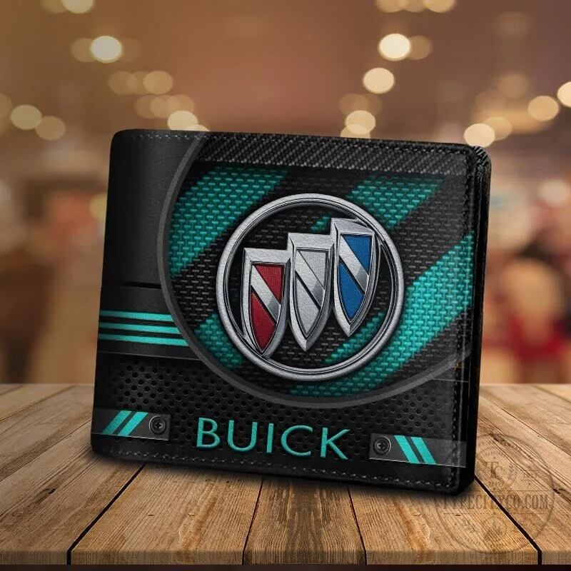 Buick Logo Blue Carbon Fiber Pattern Bifold Wallet for Men 12 Buick Logo Blue Carbon Fiber Pattern Bifold Wallet for Men
