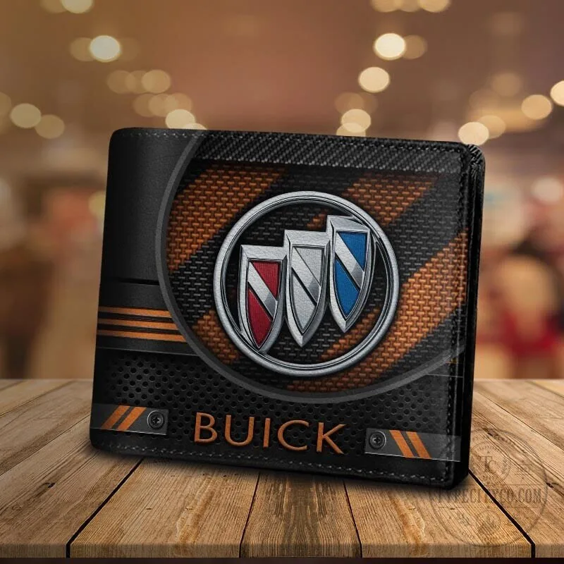 Buick Logo Blue Carbon Fiber Pattern Bifold Wallet for Men 15 Buick Logo Blue Carbon Fiber Pattern Bifold Wallet for Men