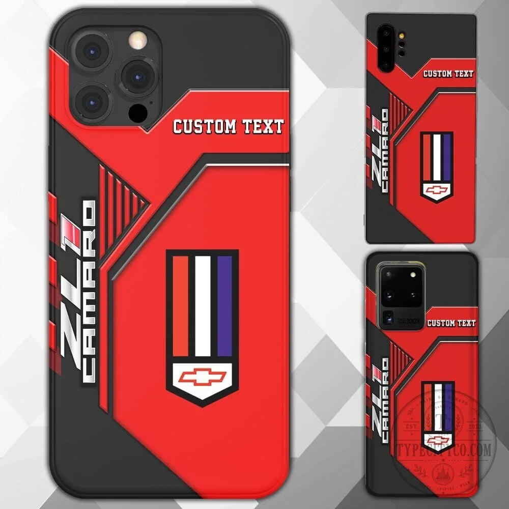 Chevrolet Camaro ZL1 Custom Text Phone Case for iPhone Samsung Google Pixel