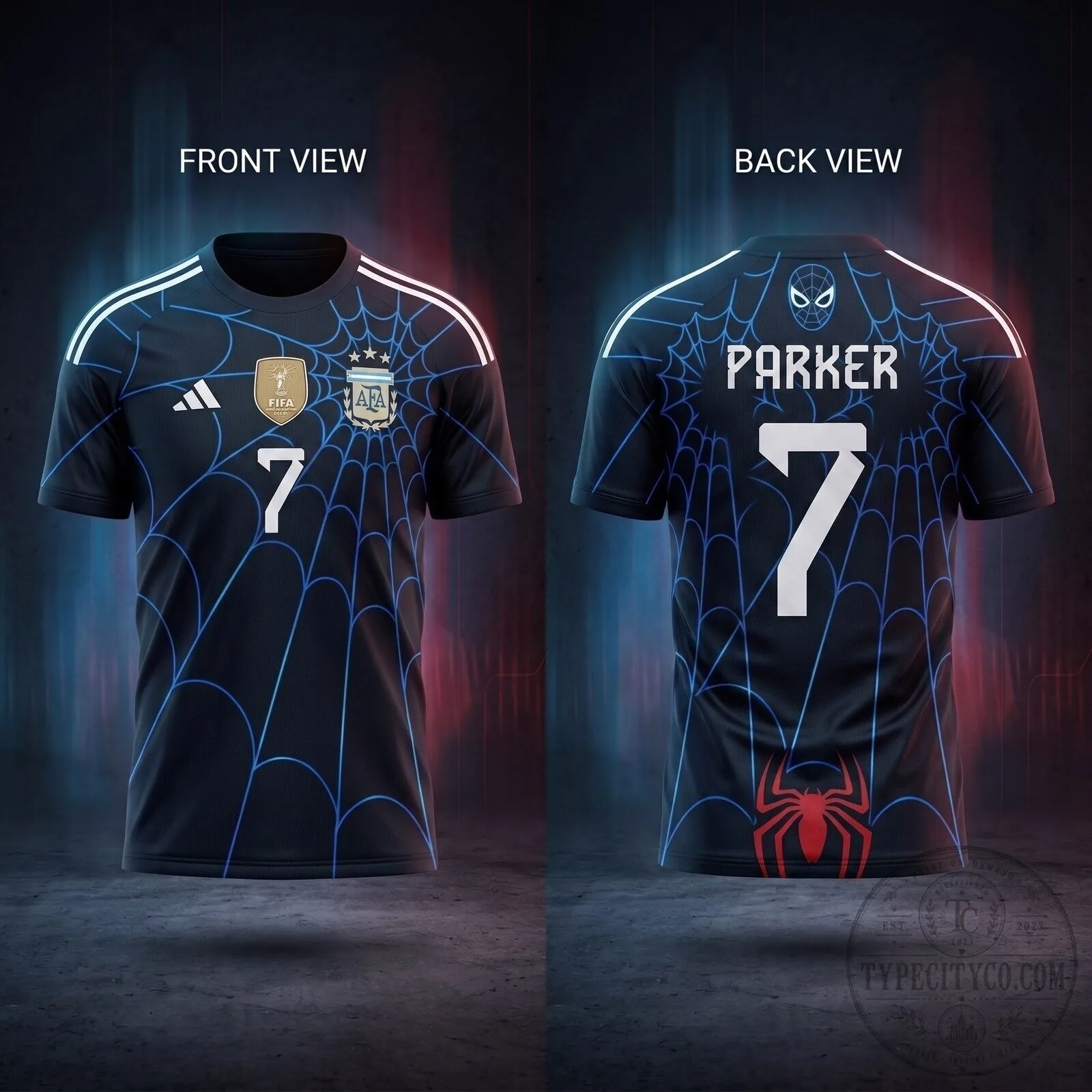 Lionel Messi Argentina Spider-Man Themed Number 10 Soccer Football Jersey 7 Lionel Messi Argentina Spider-Man Themed Number 10 Soccer Football Jersey