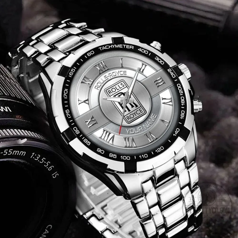 Rolls-Royce Custom Name Silver Stainless Steel Luxury Watch for Men 11 Rolls-Royce Custom Name Silver Stainless Steel Luxury Watch for Men