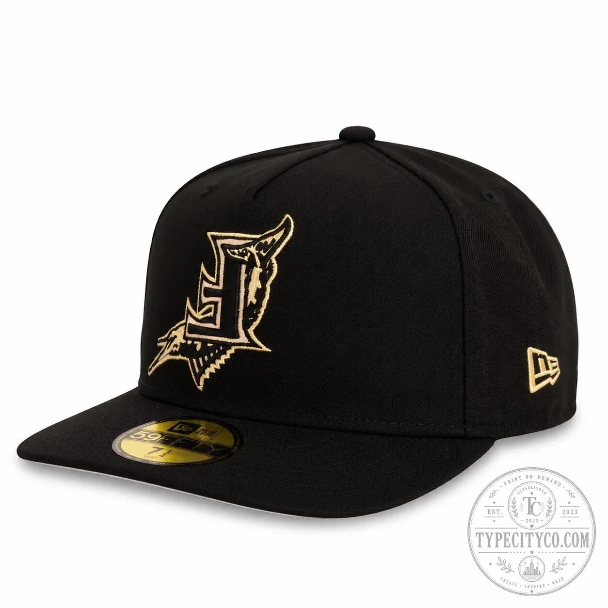 Miami Marlins Gold Digger Black Fitted Baseball Cap Hat 11 Miami Marlins Gold Digger Black Fitted Baseball Cap Hat