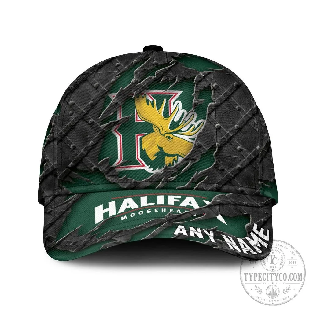 Halifax Mooseheads Personalized Name Black Metal Design Classic Cap Hat 5 Halifax Mooseheads Personalized Name Black Metal Design Classic Cap Hat