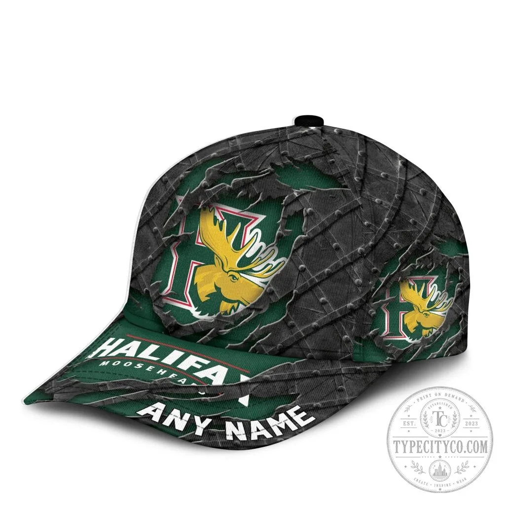 Halifax Mooseheads Personalized Name Black Metal Design Classic Cap Hat 9 Halifax Mooseheads Personalized Name Black Metal Design Classic Cap Hat