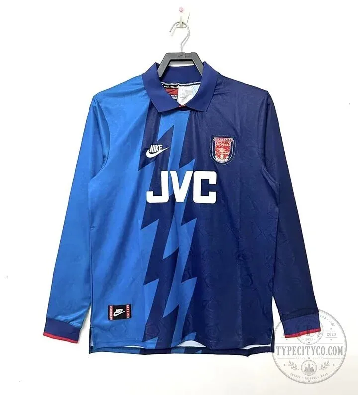 Arsenal 1995 Retro Away Football Jersey Long Sleeve Soccer Shirt
