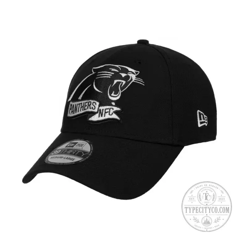 Carolina Panthers National Football Conference Black Embroidered Cap Hat