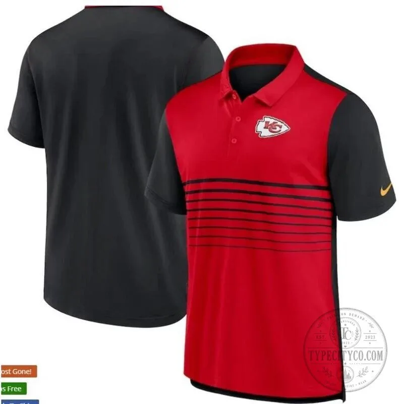 Kansas City Chiefs Red and Black Performance Polo Shirt for Men