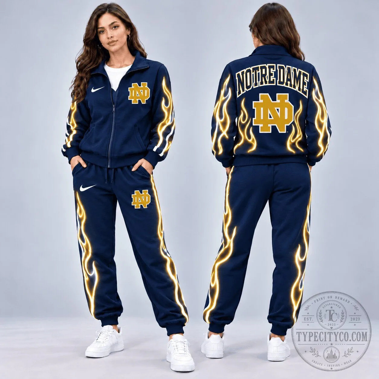 Notre Dame Fighting Irish Neon Inferno Full-Zip Tracksuit Jacket