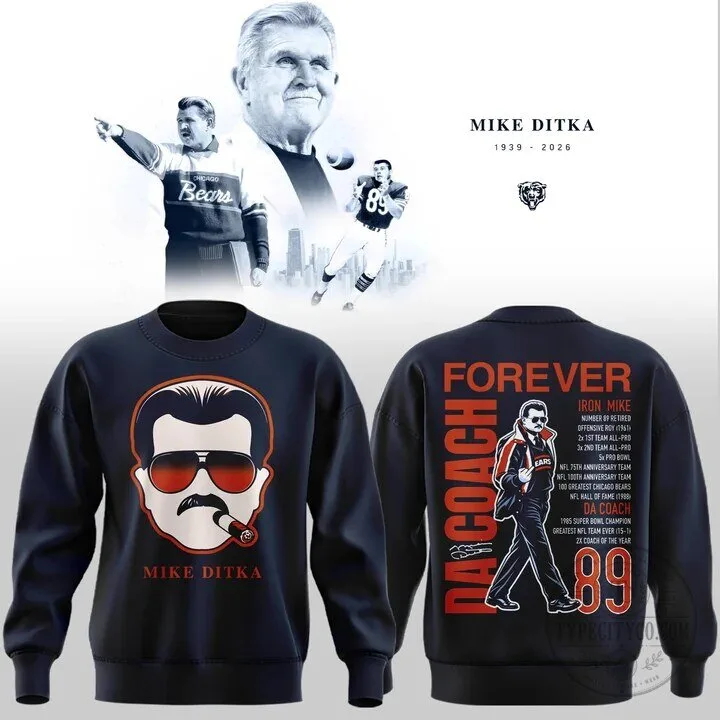 Mike Ditka Chicago Bears Football Legend Iron Mike Sweatshirt