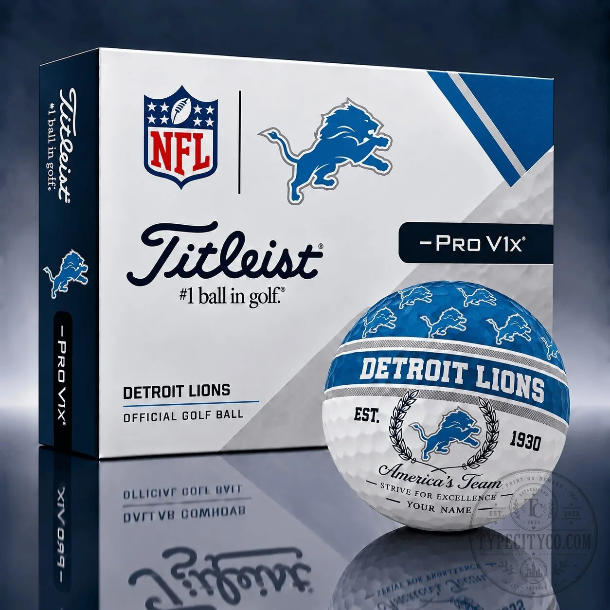 Detroit Lions NFL Pro V1x Golf Ball Set