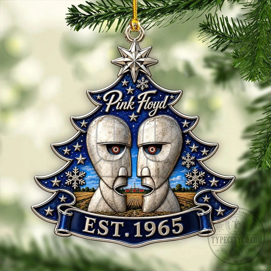 Pink Floyd The Division Bell Christmas Tree Shaped Ornament 3 Pink Floyd The Division Bell Christmas Tree Shaped Ornament