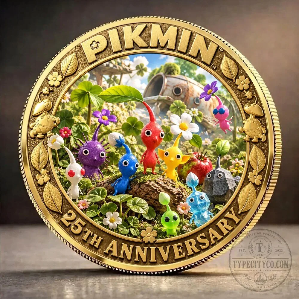 Pikmin 25th Anniversary Commemorative Gold Collectible Coin