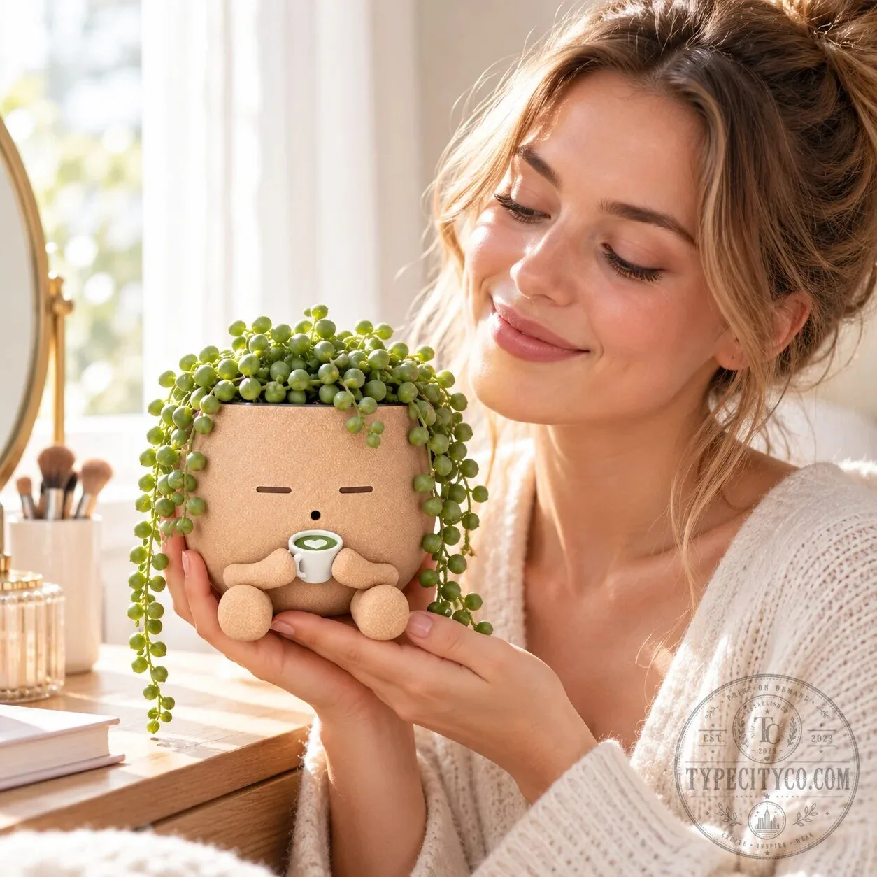 Cute Coffee Lover Succulent Planter Pot With Drainage Hole 14 Cute Coffee Lover Succulent Planter Pot With Drainage Hole