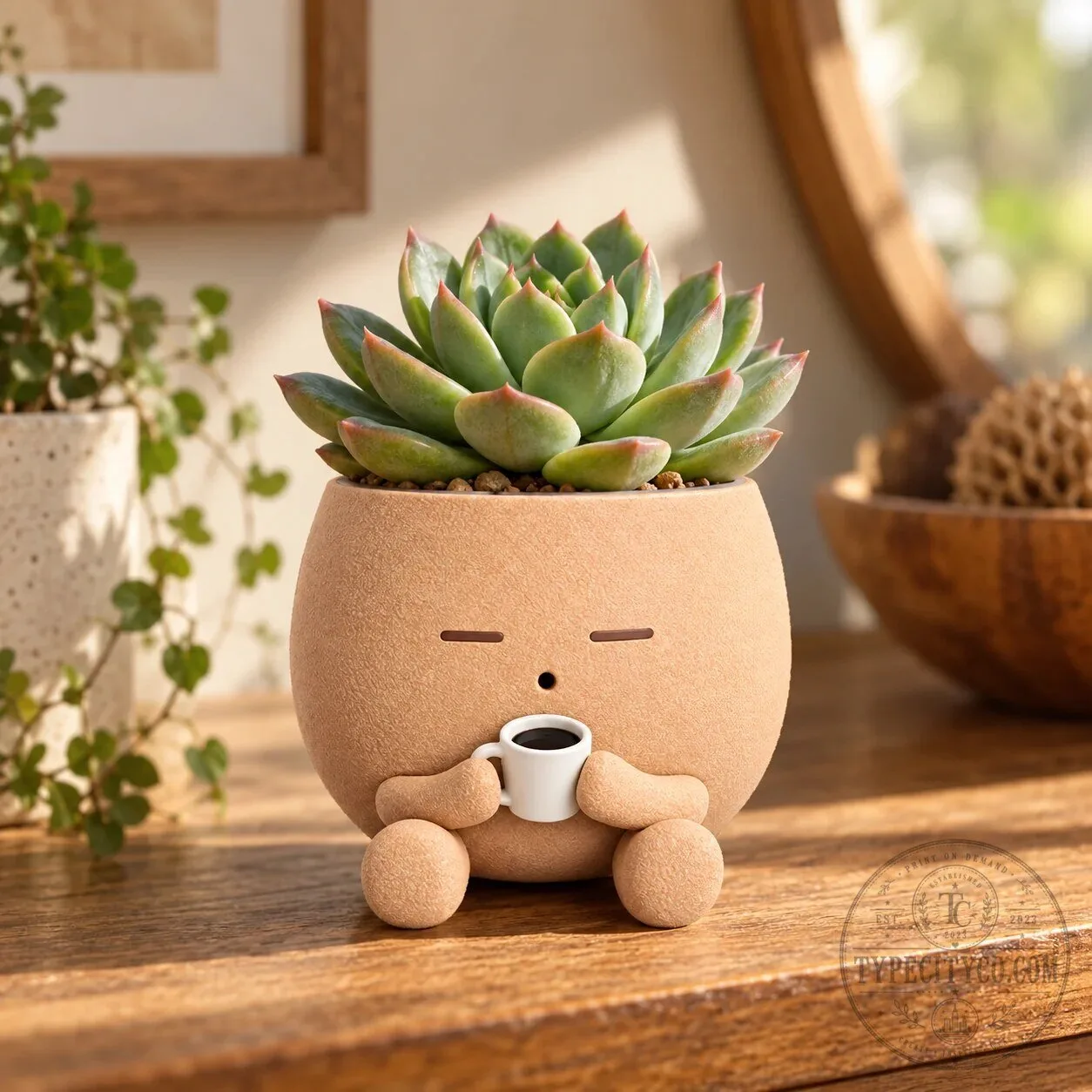 Cute Coffee Lover Succulent Planter Pot With Drainage Hole 16 Cute Coffee Lover Succulent Planter Pot With Drainage Hole