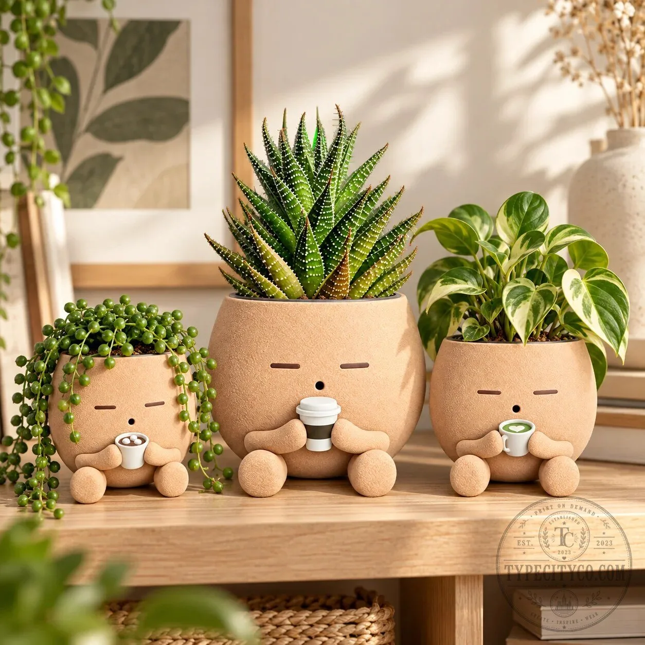 Cute Coffee Lover Succulent Planter Pot With Drainage Hole 17 Cute Coffee Lover Succulent Planter Pot With Drainage Hole