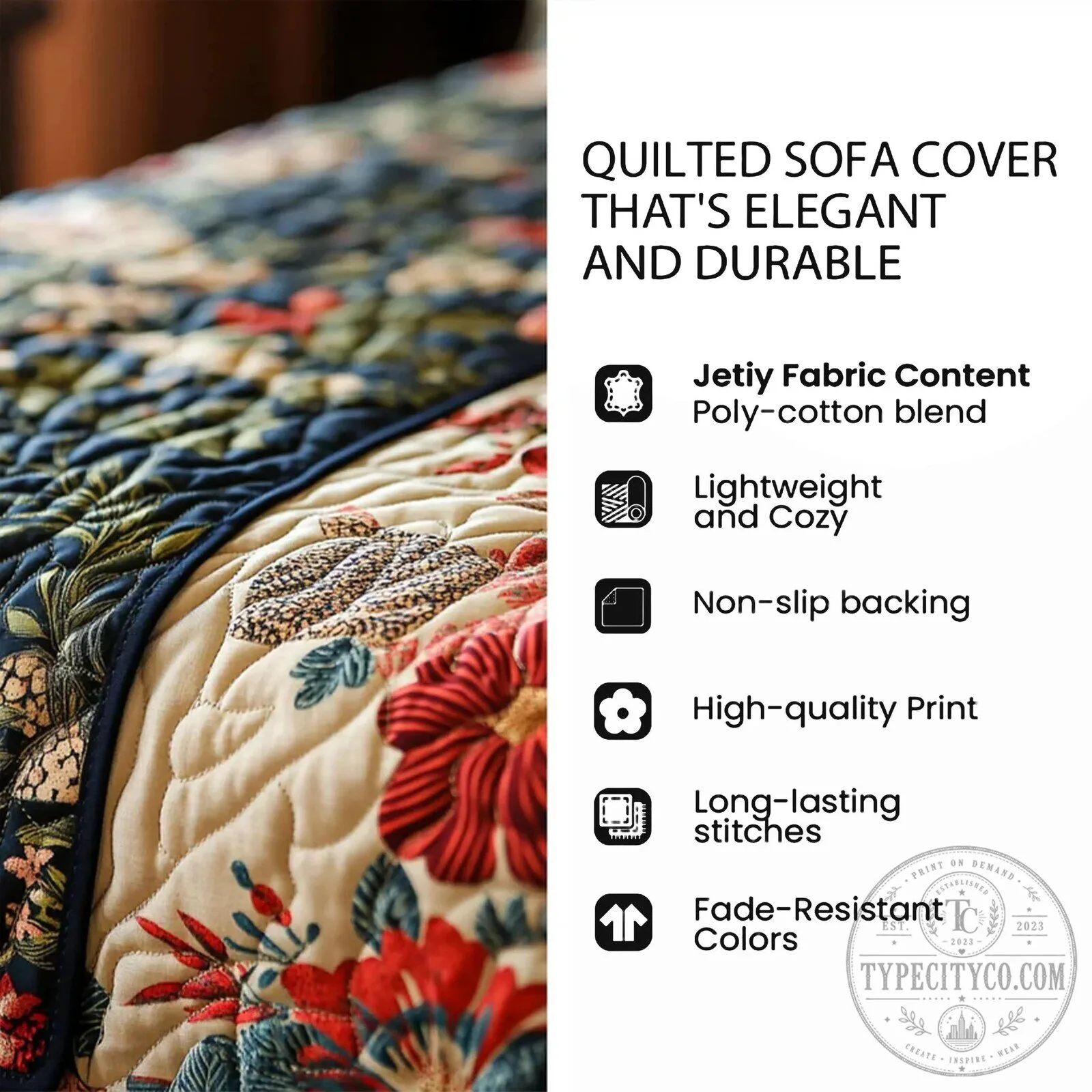 Christmas Kitchen Story Quilted Sofa Cover for Holiday Home Decor 18 Christmas Kitchen Story Quilted Sofa Cover for Holiday Home Decor