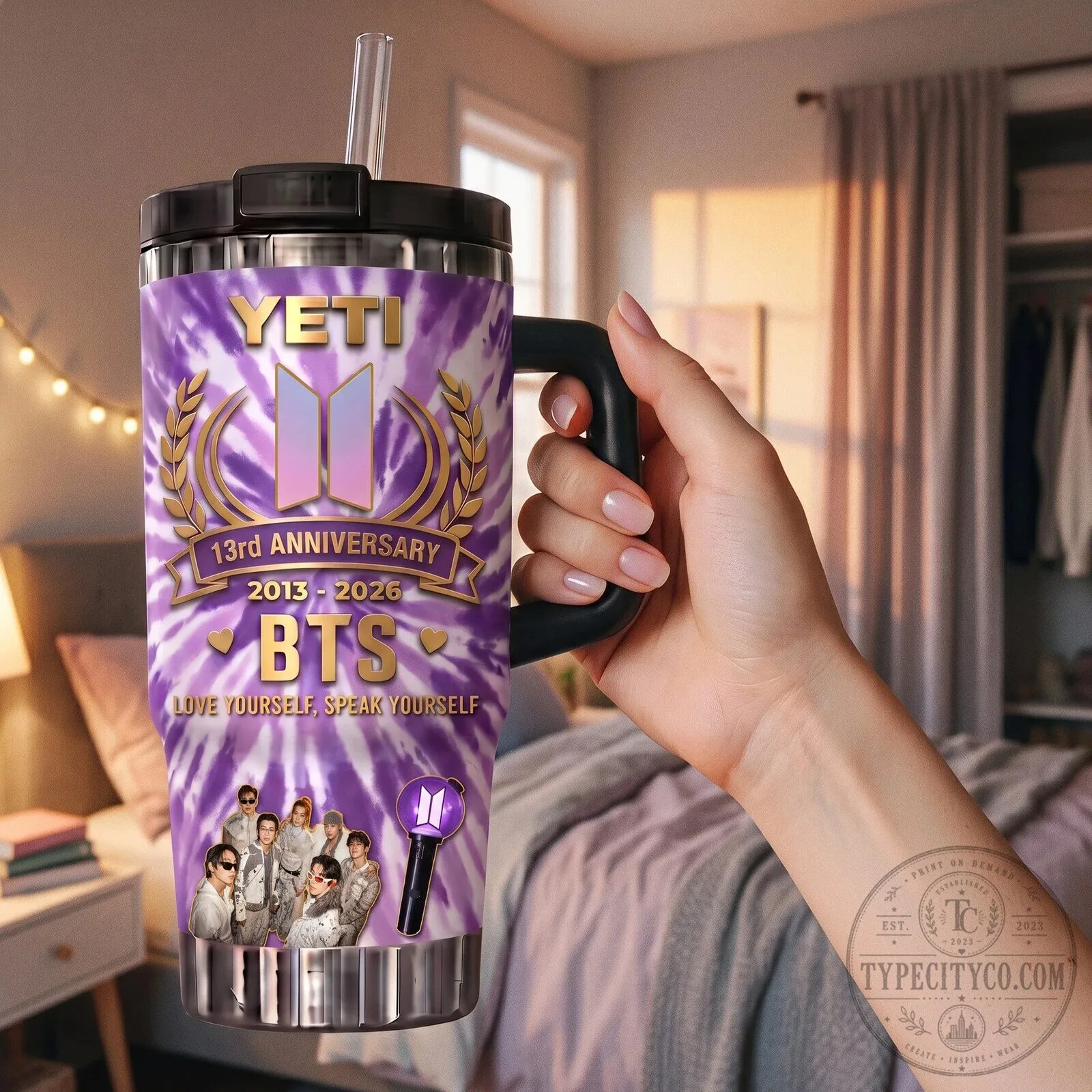 BTS 13th Anniversary Love Yourself Speak Yourself Yeti Tumbler with Handle 9 BTS 13th Anniversary Love Yourself Speak Yourself Yeti Tumbler with Handle